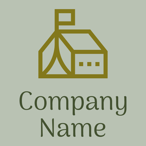 Tent logo on a green background - Juegos & Entretenimiento