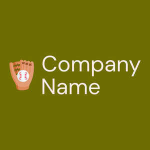 Dark Salmon Baseball glove on a Olive background - Sport