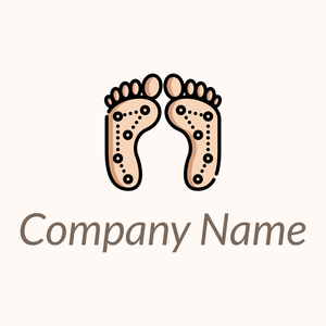 Foot logo on a Seashell background - Medizin & Pharmazeutik