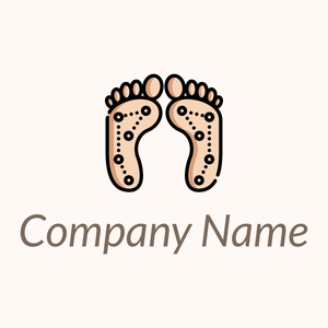 Foot logo on a Seashell background - Hospital & Farmácia