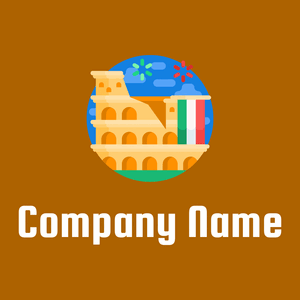 Grandis Coliseum on a Tenne (Tawny) background - Abstract