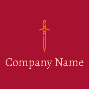 Sword logo on a Fire Engine Red background - Arte & Intrattenimento