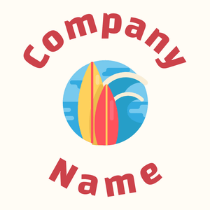 Surfing logo on a Floral White background - Communauté & Non-profit