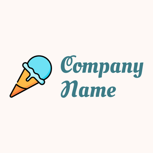 Ice cream logo on a Seashell background - Nourriture & Boisson