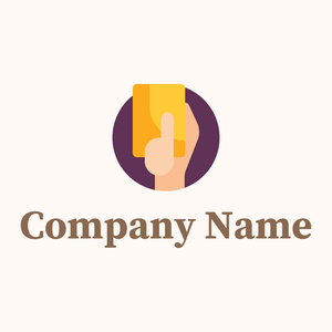 Rounded Yellow card logo on a Seashell background - Sommario