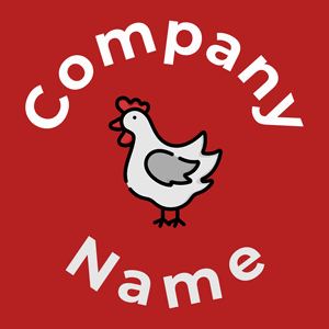 Rooster logo on a Fire Brick background - Abstract