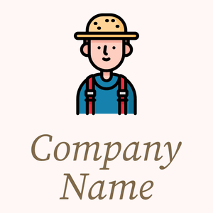 Farmer on a Snow background