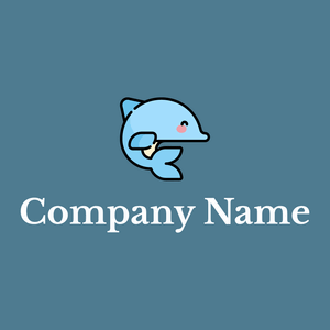 Columbia Blue Dolphin on a Wedgewood background - Animais e Pets