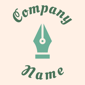 Pen tool logo on a Seashell background - Comunicaciones