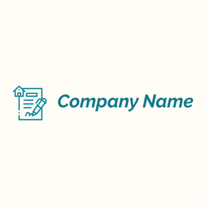 Outlined Mortgage logo on a Floral White background - Immobilien & Hypotheken