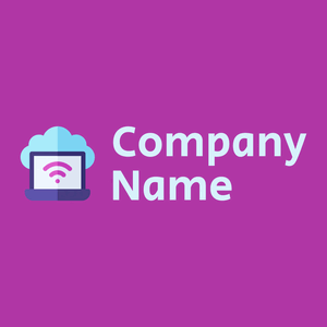 Internet logo on a Medium Red Violet background - Computadora