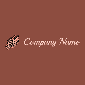 Henna logo on a Mule Fawn background - Religione