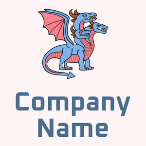 Dragon logo on a Snow background - Animais e Pets