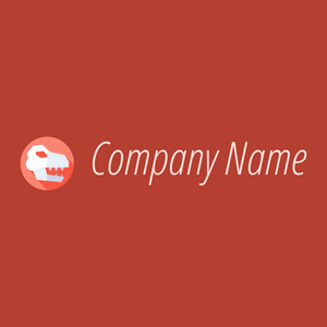 Dinosaur logo on a Medium Carmine background - Animals & Pets