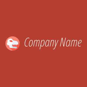 Dinosaur logo on a Medium Carmine background - Animaux & Animaux de compagnie