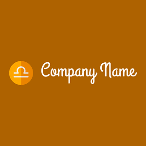 Libra logo on a Tenne (Tawny) background - Abstract
