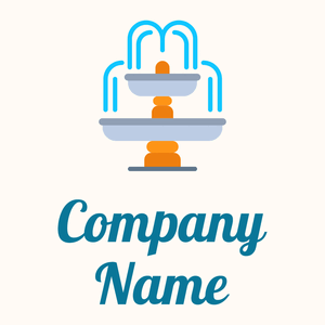 Fountain logo on a Seashell background - Architektur