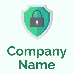 Lock Shield logo on a Mint Cream background - Empresa & Consultantes