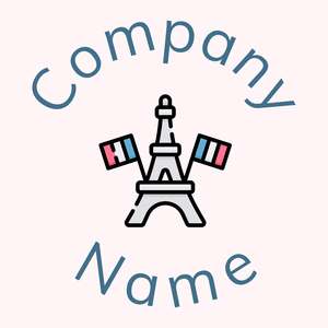 Bastille day logo on a Lavender Blush background - Architectuur