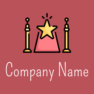 Red carpet logo on a Blush background - Entretenimento & Artes