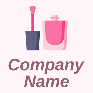 Nail polish logo on a Lavender Blush background - Abstrait