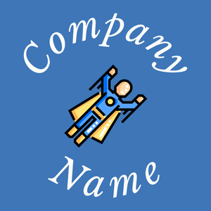Fly logo on a Curious Blue background - Arte & Intrattenimento