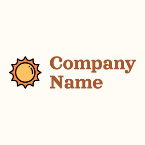 Orange Sun logo on a Floral White background - Abstract