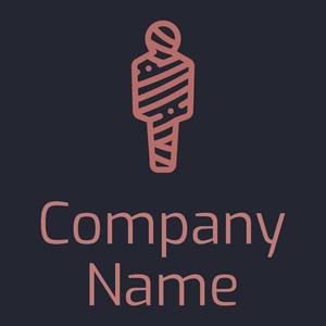 Mummy logo on a Black Rock background - Abstrato