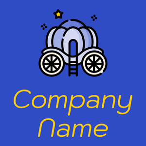 Carriage logo on a Cerulean Blue background - Abstracto