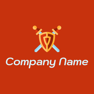 Shield logo on a Harley Davidson Orange background - Entertainment & Arts