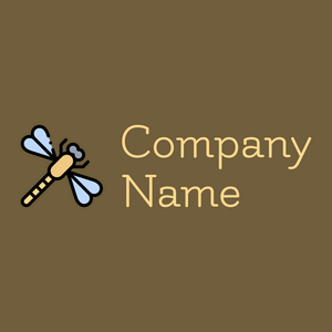 Dragonfly logo on a Yellow Metal background - Tiere & Haustiere