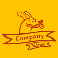Logo de perro de dibujos animados sonriente - Animales & Animales de compañía Logotipo