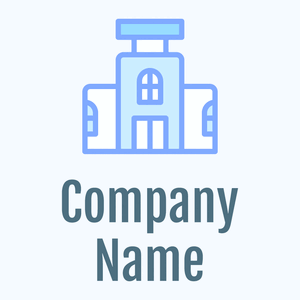 Blue Hotel logo on a light Blue background - Domaine de l'architechture