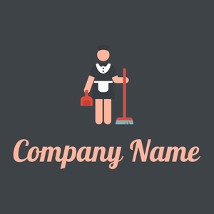 Maid logo on a Steel Grey background - Limpeza & Manutenção