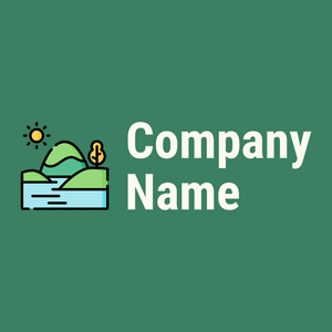 Lake logo on a Viridian background - Environmental & Green