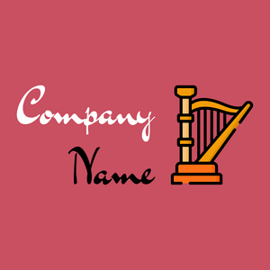 Harp logo on a Mandy background - Unterhaltung & Kunst
