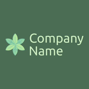 Leaves logo on a Como background - Floral
