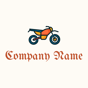Motorbike on a Floral White background - Abstrakt