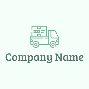 Delivery truck logo on a Mint Cream background - Automobiles & Vehículos