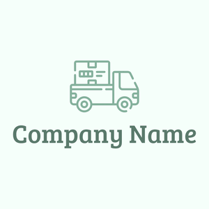 Delivery truck logo on a Mint Cream background - Automotive & Vehicle