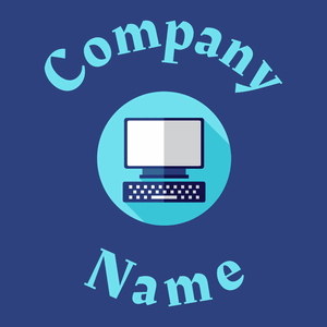 Computer logo on a Fun Blue background - Computadora