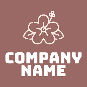 Hibiscus logo on a Copper Rose background - Bloemist