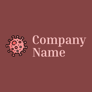 Coronavirus logo on a Solid Pink background - Médicale & Pharmaceutique