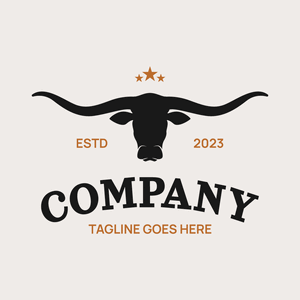 Texas longhorn logo with gold - Entretenimento & Artes