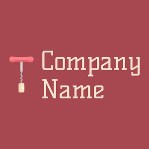 Corkscrew logo on a Hippie Pink background - Abstrato