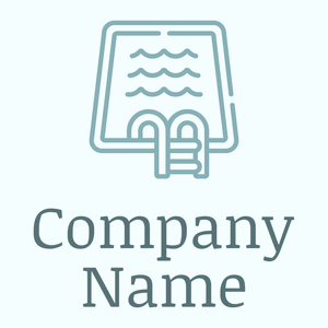 Swimming pool logo on a Azure background - Jeux & Loisirs
