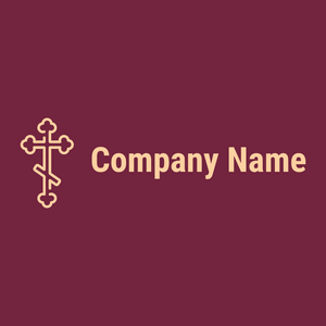 Orthodox logo on a Claret background - Abstract
