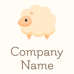 Sheep logo on a Floral White background - Landwirtschaft