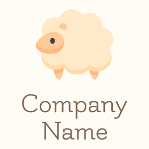 Sheep logo on a Floral White background - Agricultura