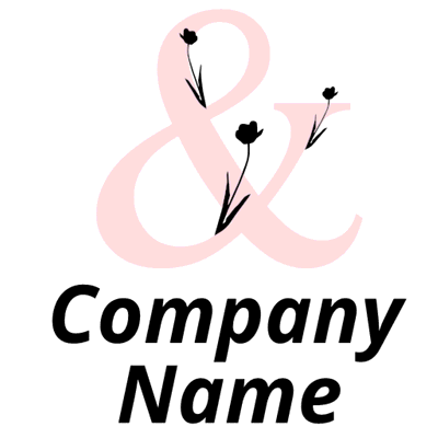 Símbolo y logo con flores - Servicio de bodas Logotipo